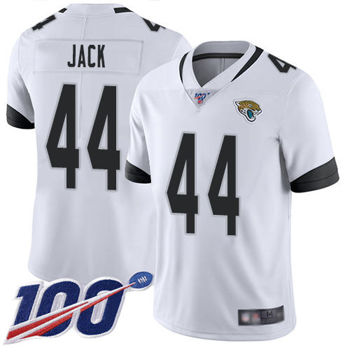 Men Nike Jacksonville Jaguars #44 Myles Jack White  Stitched NFL 100th Season Vapor Limited Jersey->jacksonville jaguars->NFL Jersey